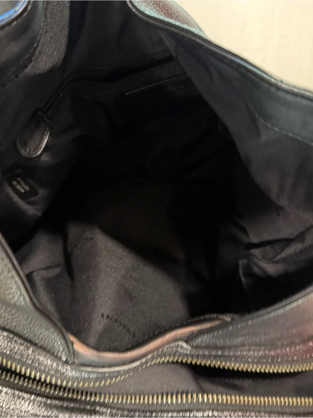 Coach Black Pebbled Leather Messenger Bag
